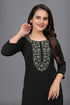 OWO THE LABEL Long Kurti For women Embroidery work in neck (OTLKRT2001)